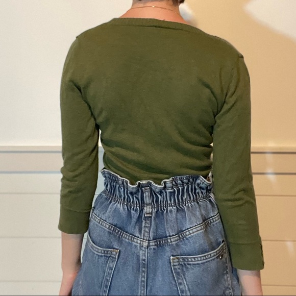 Vintage green argyle v-neck - Picture 9 of 12